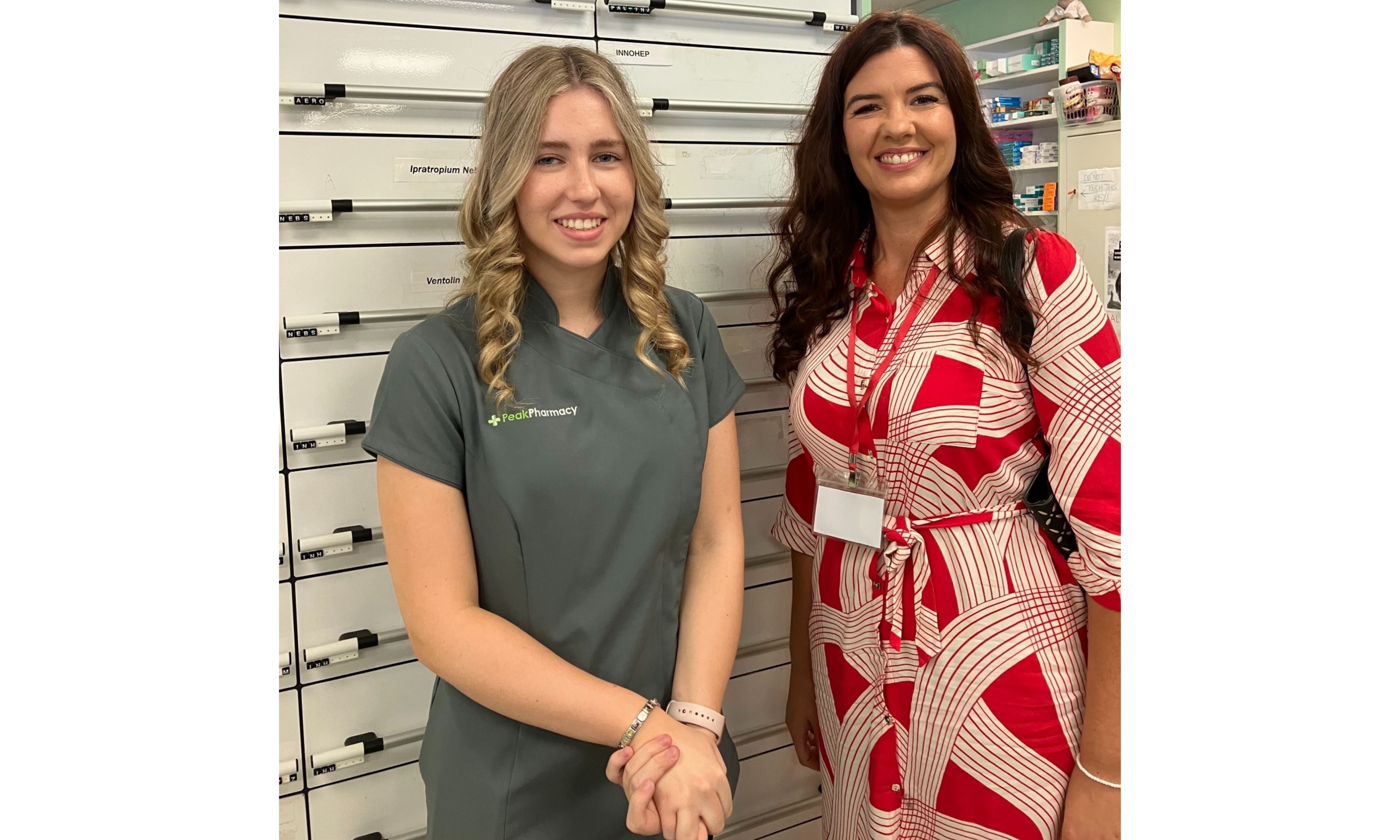 Abbie Portas, Peak Pharmacy, with Kim Morrison, Woodspeen Training. 